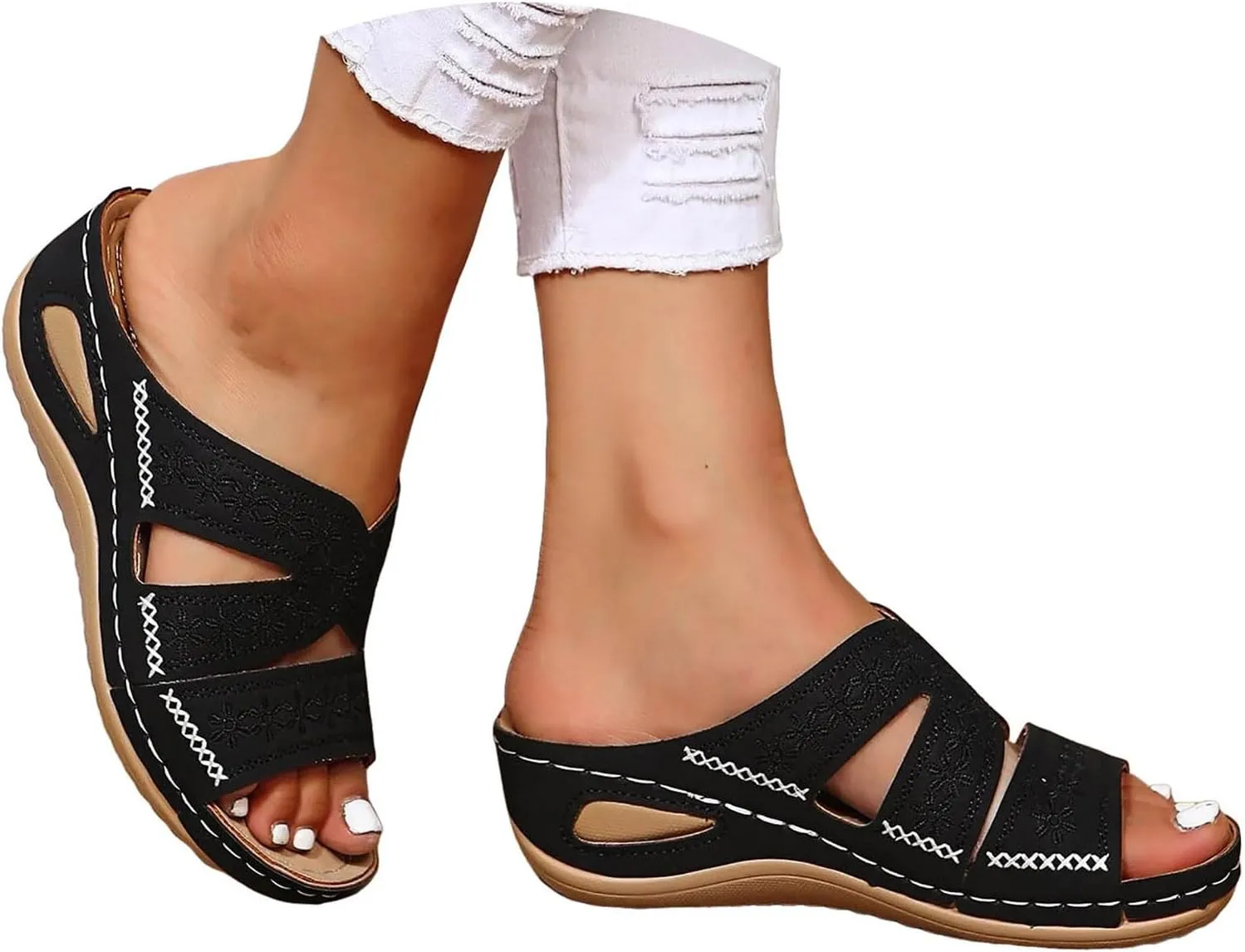 Orthopedic Sandals for Women Summer Wedge Sandals Womens 2025 Comfortable Dressy Casual Beach Slippers