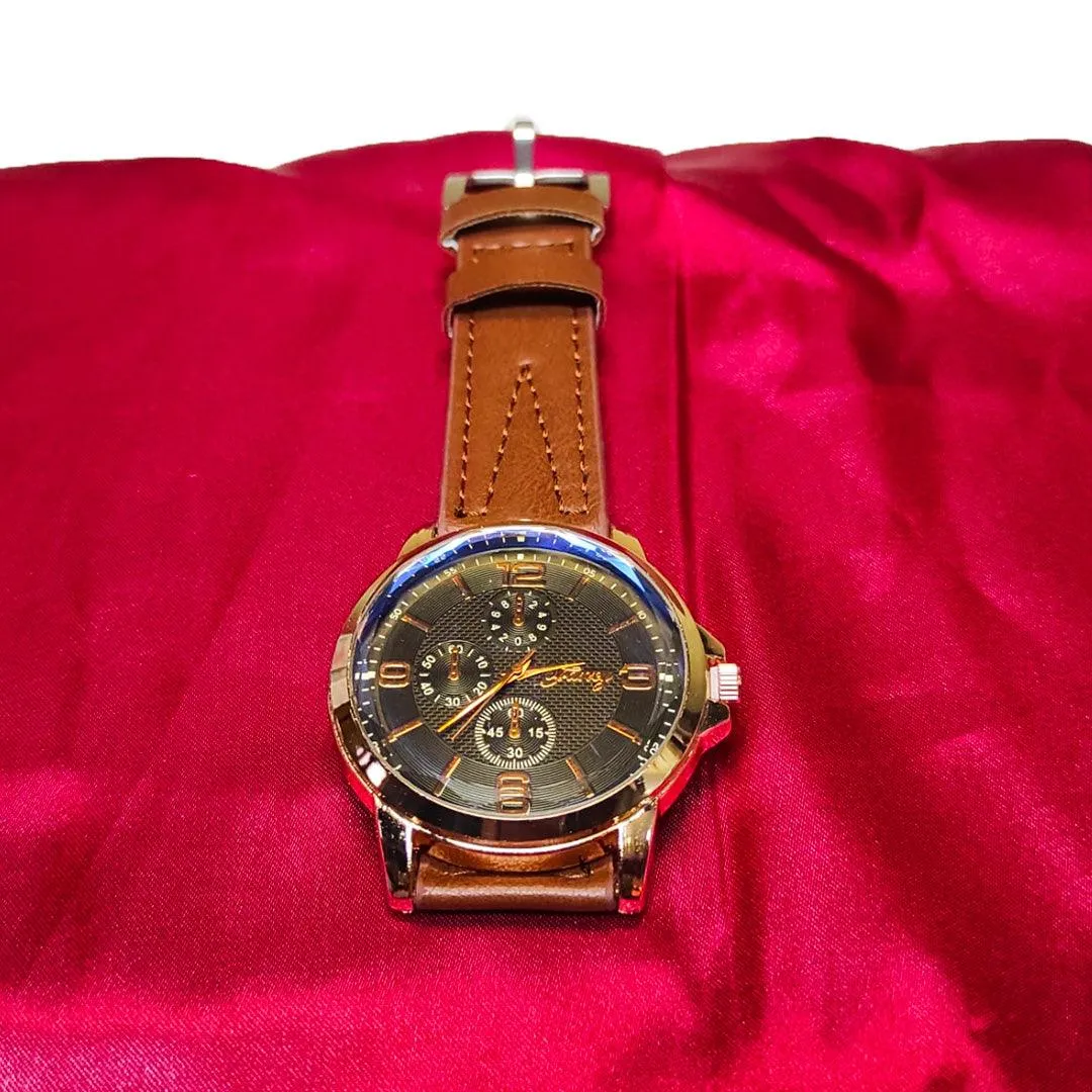Professional Gift Set With Pen Sunglass Wallet Watch - Gold