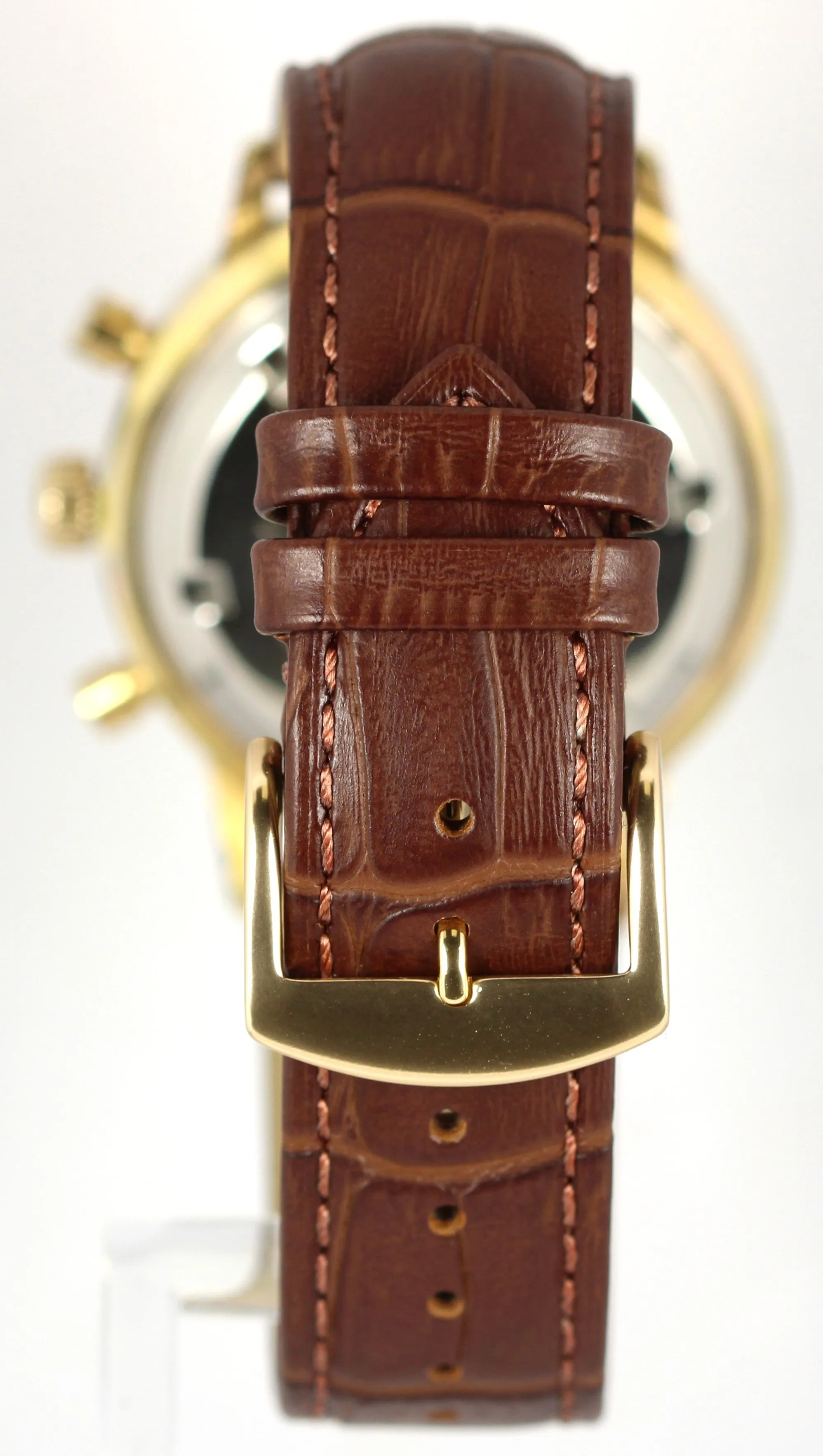 Rare Vintage WAKMANN BREITLING Signed Chronograph Incabloc Champagne 38mm Watch
