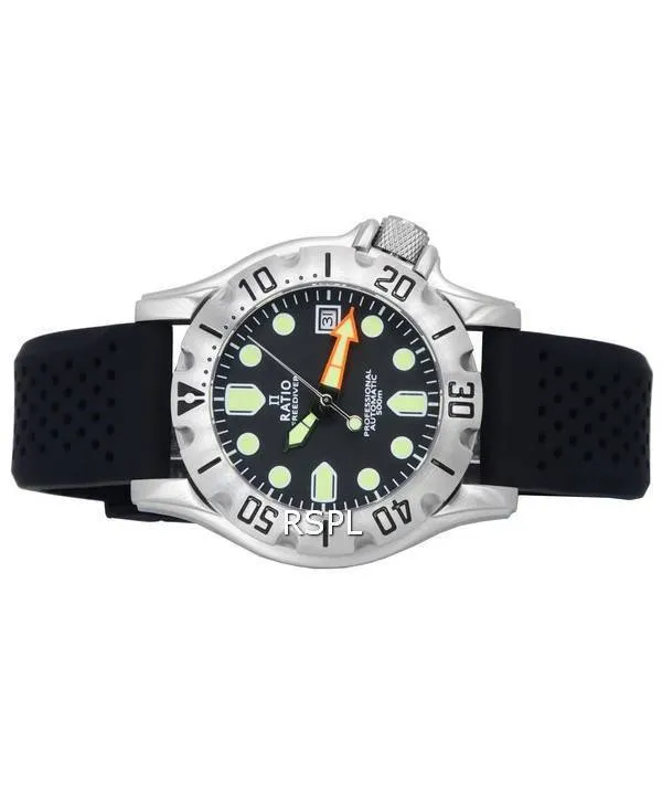 Ratio FreeDiver Professional Sapphire Black Dial Automatic RTF009 500M Men's Watch