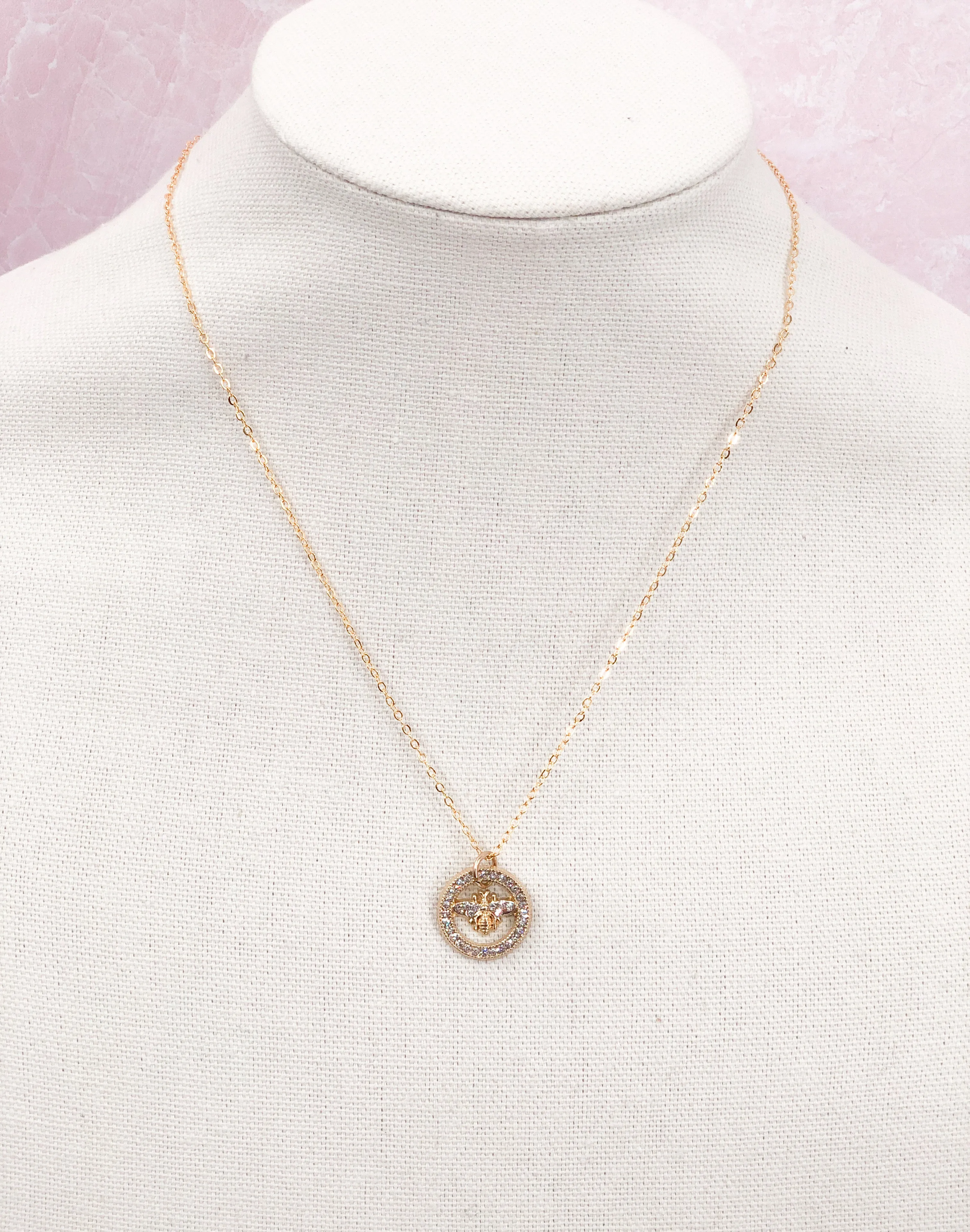 Rosemary Rhinestone Vintage Gucci Button Necklace - Modern Vintage Creations