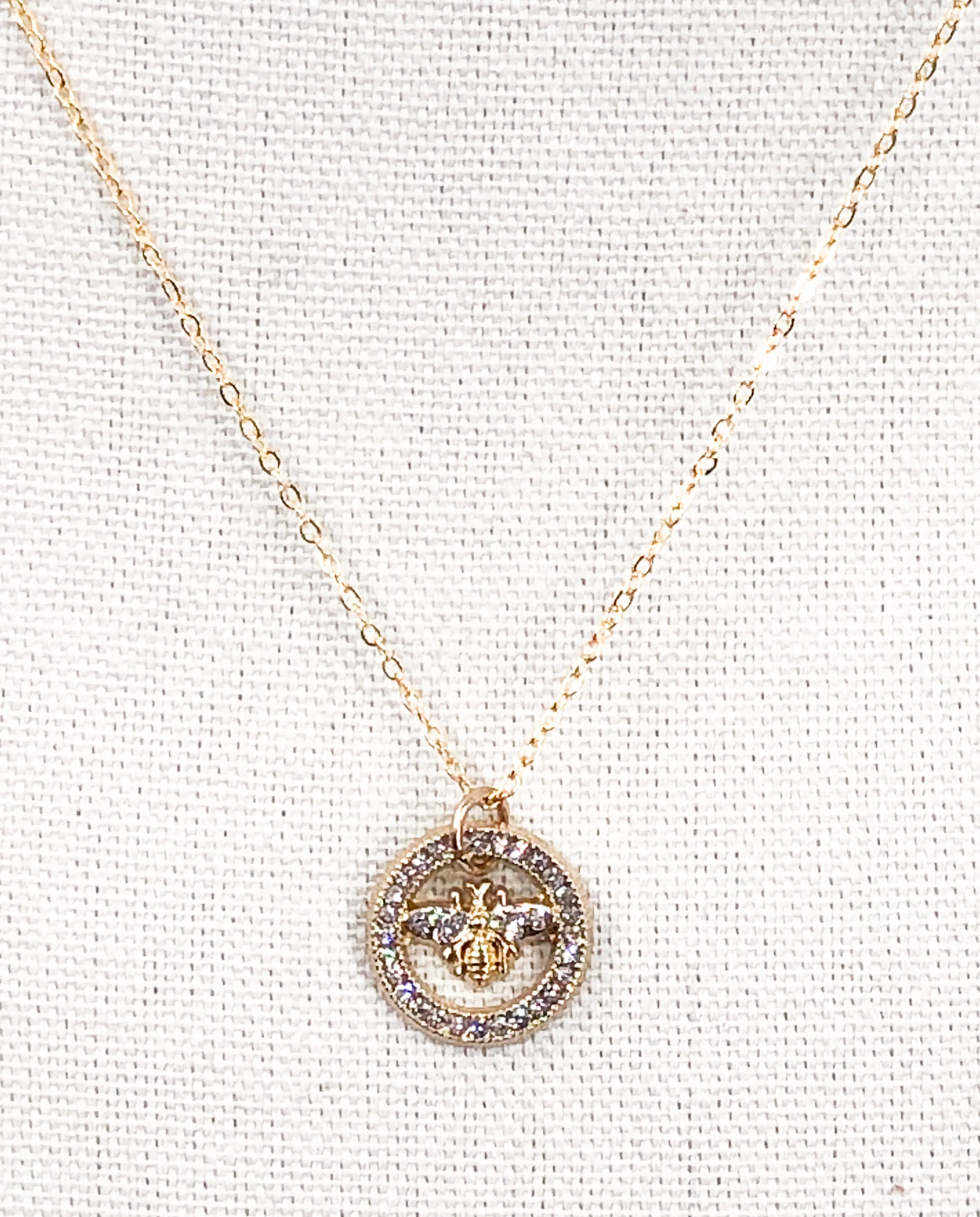 Rosemary Rhinestone Vintage Gucci Button Necklace - Modern Vintage Creations