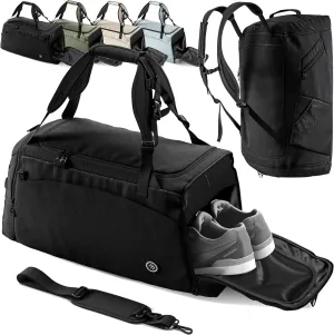 Sac de Sport | Compartiment Chaussures - Trousse Toilette Cabas de Fitness Voyage Bagage Gym Football Basket-Ball Tennis Yoga Boxe Entranement Enfant