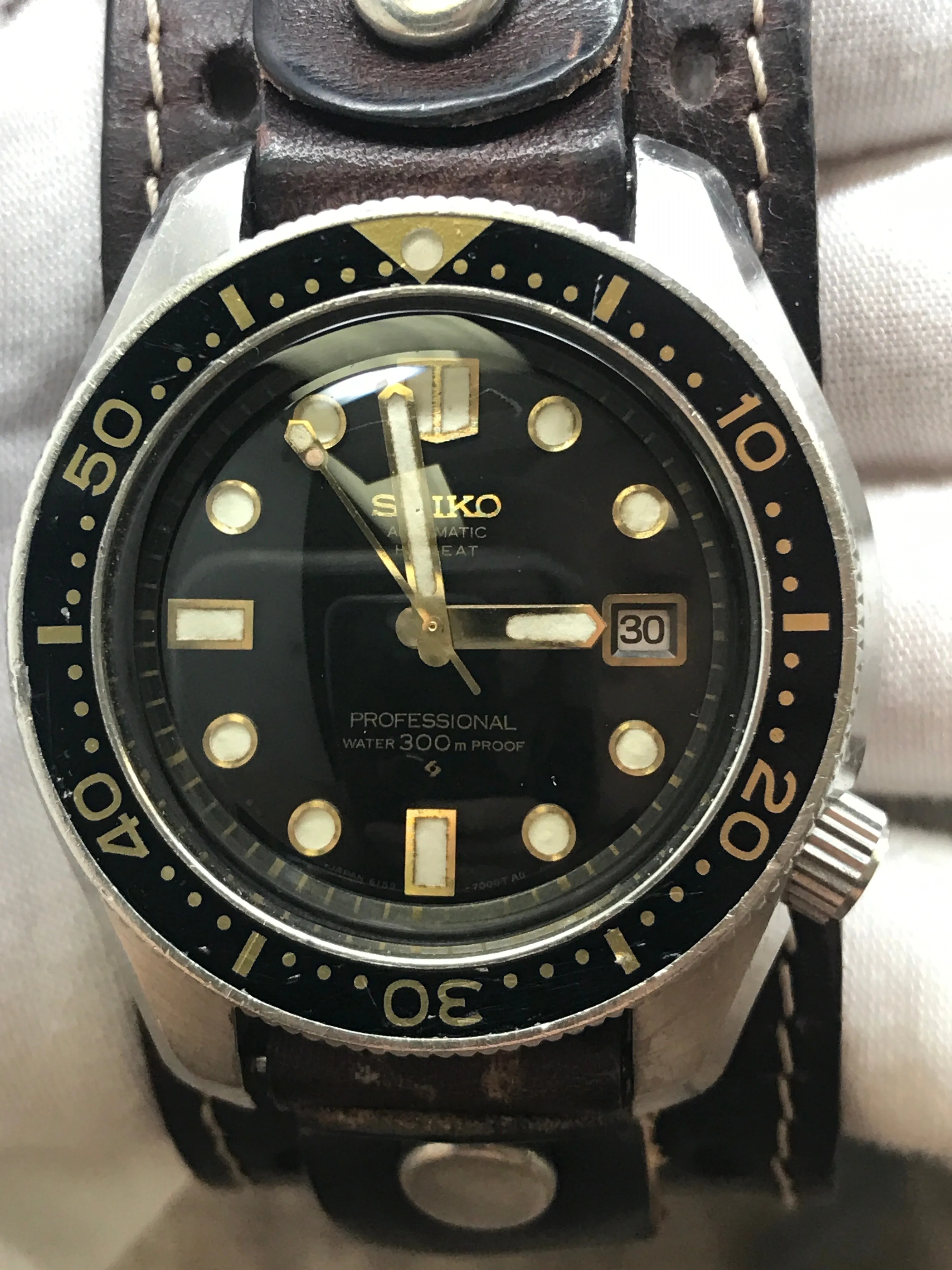 Seiko Professional Diver Hi-Beat 6159-7001 Black Dial Automatic Men's Watch