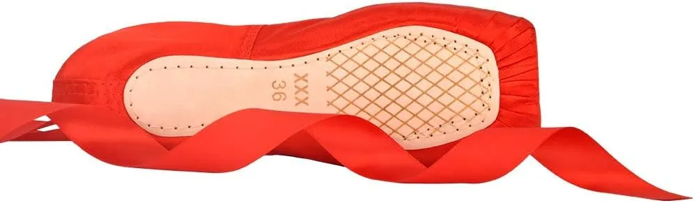 SHOLING Professional Women's Pointe Shoes for Girls with Toe Pads