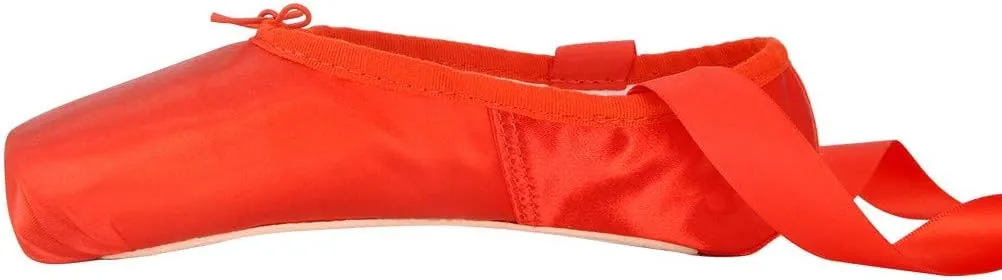 SHOLING Professional Women's Pointe Shoes for Girls with Toe Pads