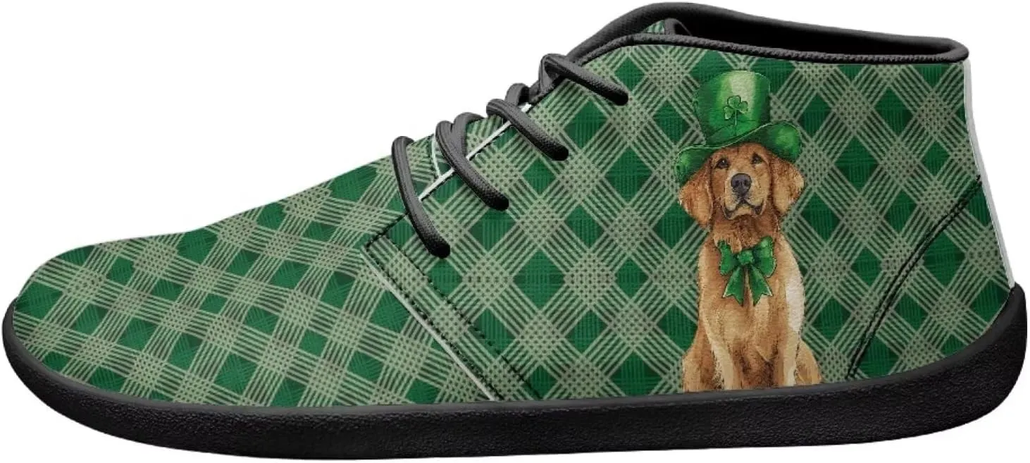 St. Patrick's Day Wide Toe Box Barefoot Shoes for Men Walking Sneaker Stylish Non Slip Zero Drop Sole Running Footwear