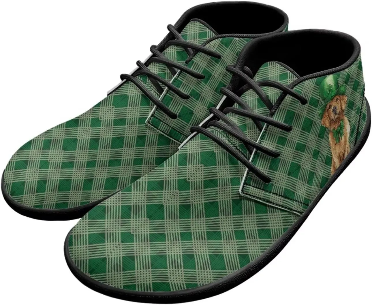 St. Patrick's Day Wide Toe Box Barefoot Shoes for Men Walking Sneaker Stylish Non Slip Zero Drop Sole Running Footwear