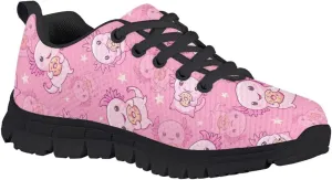Stylish Breathable Tennis Sneakers Indoor Anti-Skid Shoes for Boys Girls Lightweight Cozy Rubber Sole Anti-Skid Shoes for Travel US Little Kid 11-13 Big Kid 1-5 Black Sole