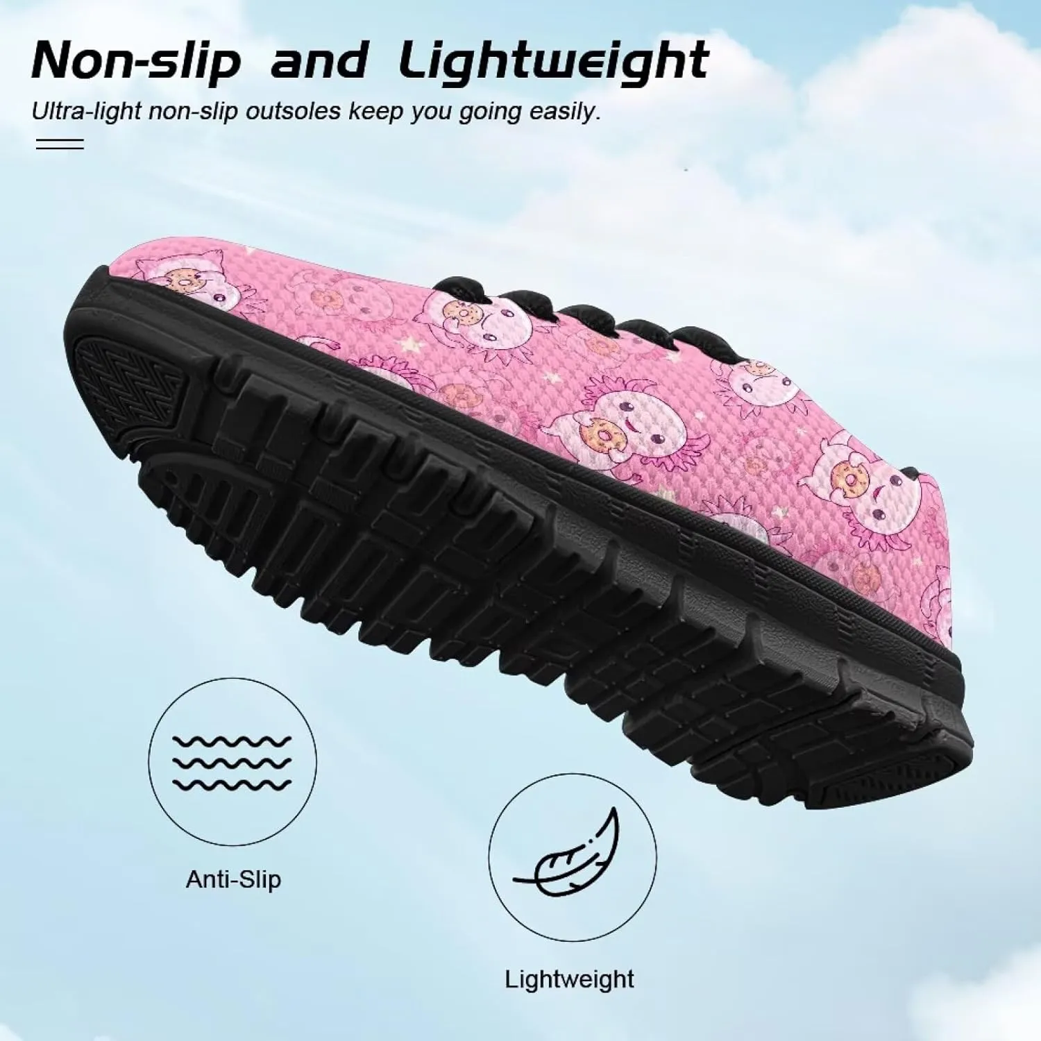 Stylish Breathable Tennis Sneakers Indoor Anti-Skid Shoes for Boys Girls Lightweight Cozy Rubber Sole Anti-Skid Shoes for Travel US Little Kid 11-13 Big Kid 1-5 Black Sole
