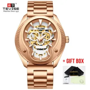 Tevise Mechanical Skull Style Watch For Men