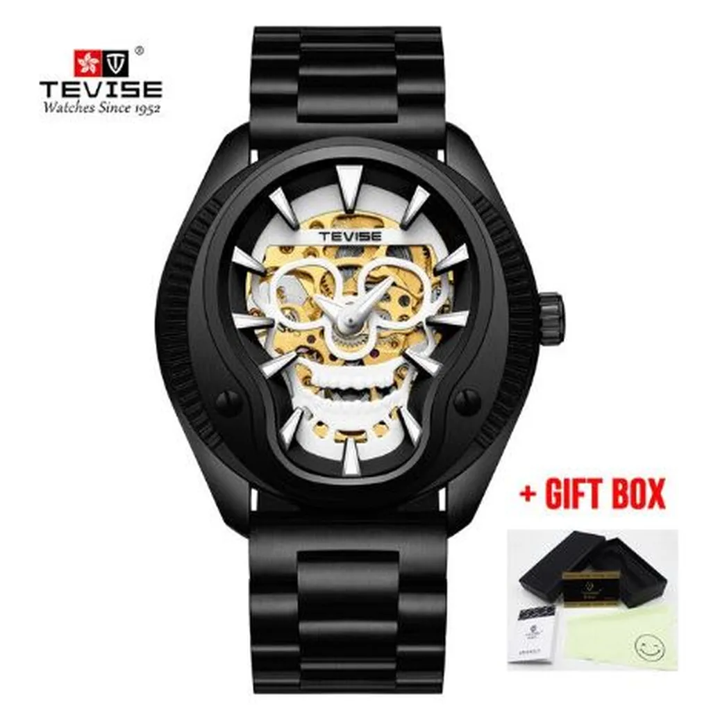 Tevise Mechanical Skull Style Watch For Men
