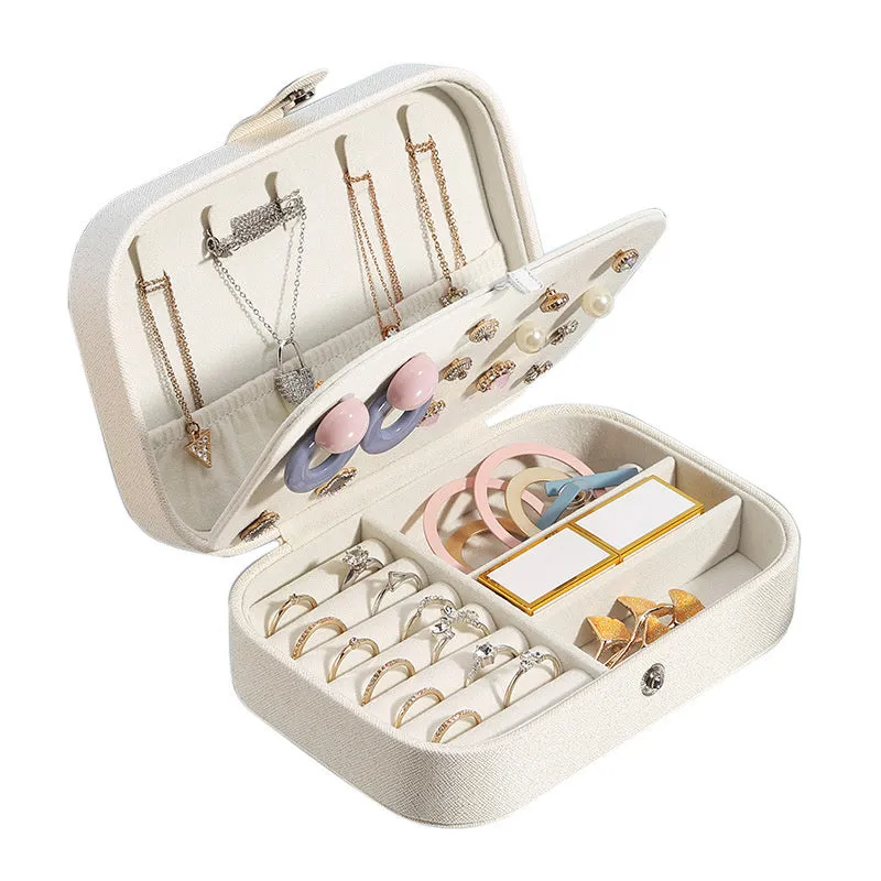 Travel Jewelry Necklaces Rings Studs Bracelets Earrings Box Organizer Storage Case