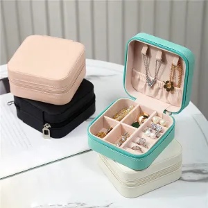 Travel Jewelry Necklaces Rings Studs Bracelets Earrings Box Organizer Storage Case
