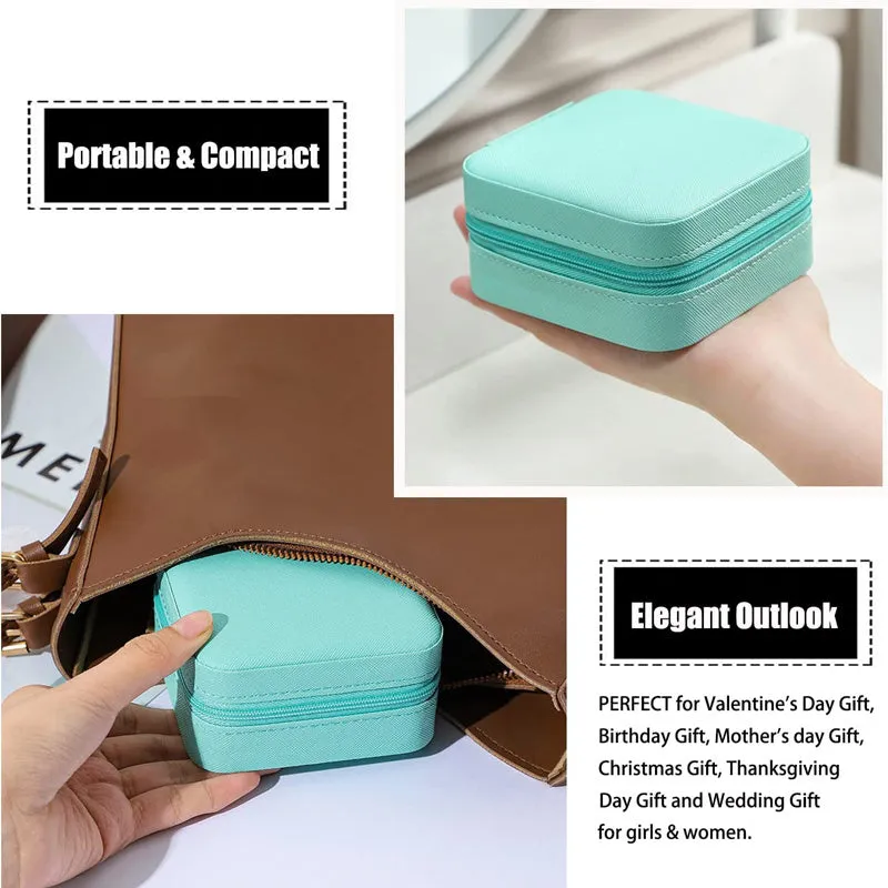 Travel Jewelry Necklaces Rings Studs Bracelets Earrings Box Organizer Storage Case