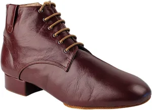 Very Fine Dance Shoes - Mens Dance Boots - Ballroom Latin Tango Salsa Dance Shoes for Men - RCCL9001-1-inch Heel - Dark Tan Leather - 7.5