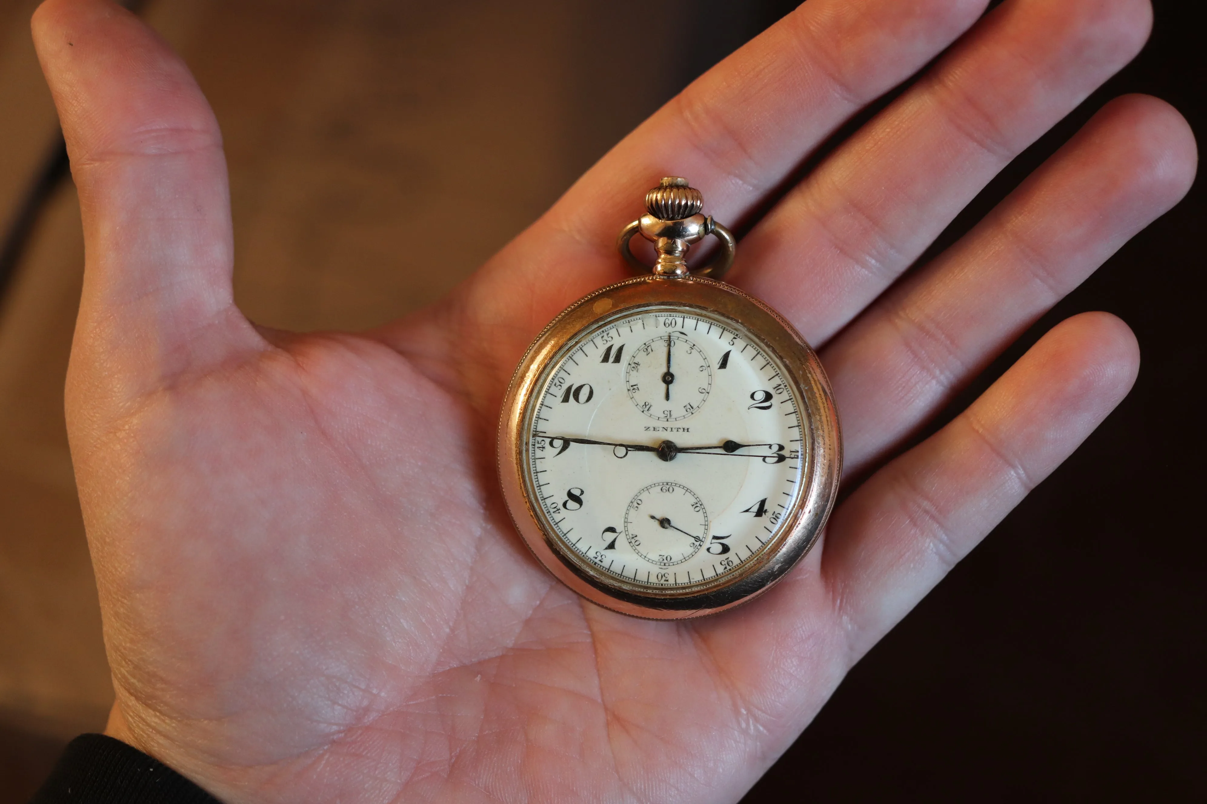 Vintage Zenith Pocket Watch with Chronograph Function