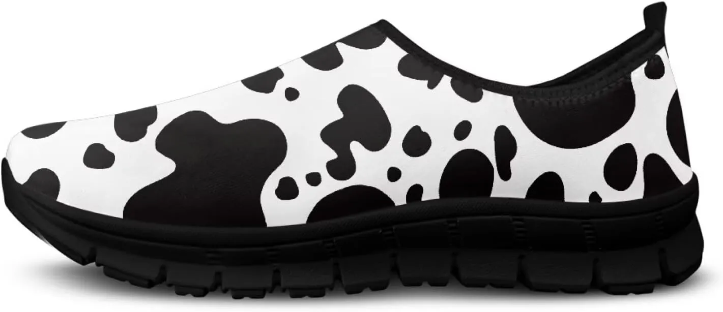 Women's Animal Print Slip On Shoes Low Cut Casual Shoes Comfortable Outdoor Sports Walking Running Flat Sneakers