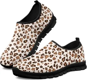 Women's Animal Print Slip On Shoes Low Cut Casual Shoes Comfortable Outdoor Sports Walking Running Flat Sneakers