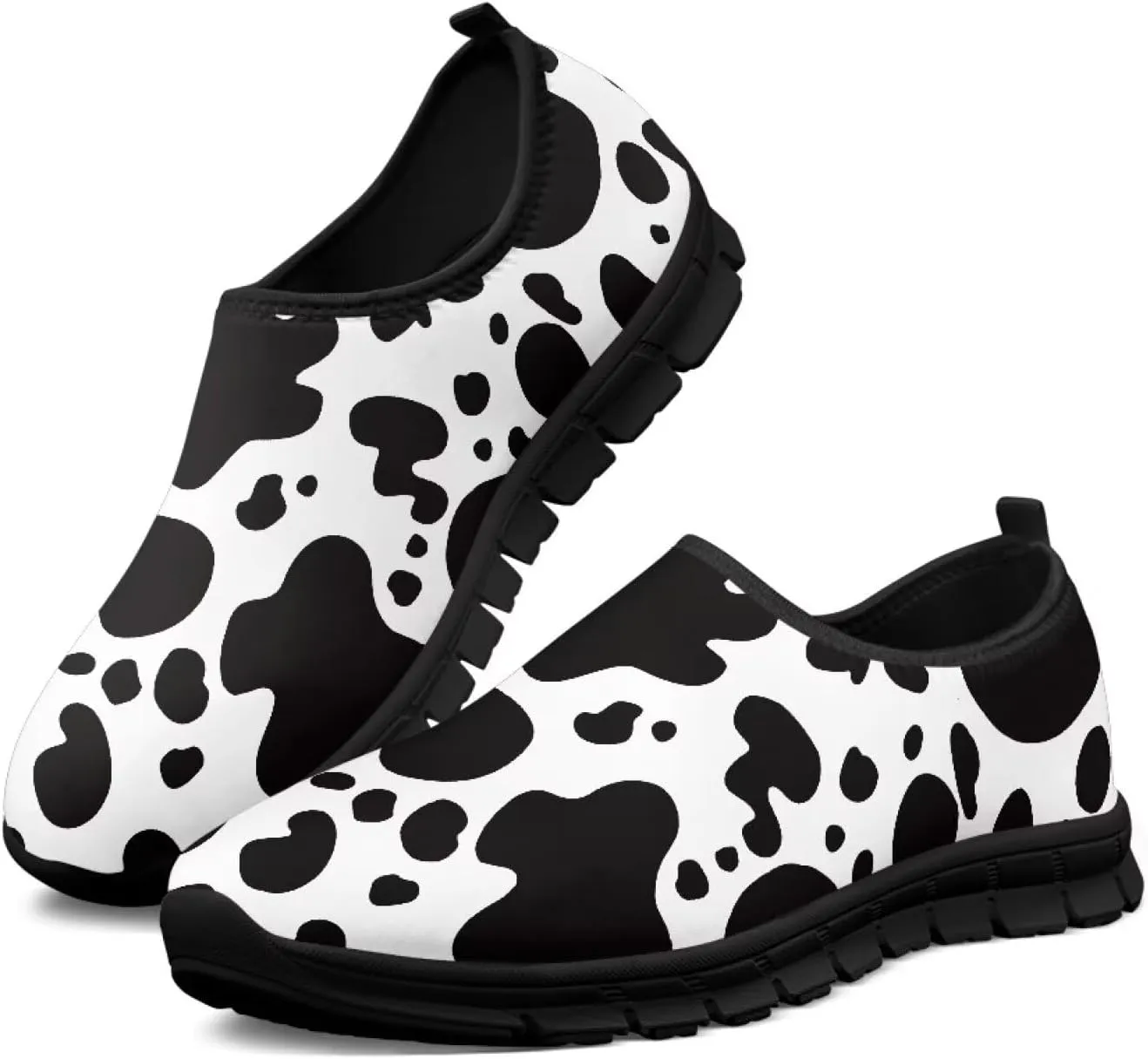 Women's Animal Print Slip On Shoes Low Cut Casual Shoes Comfortable Outdoor Sports Walking Running Flat Sneakers