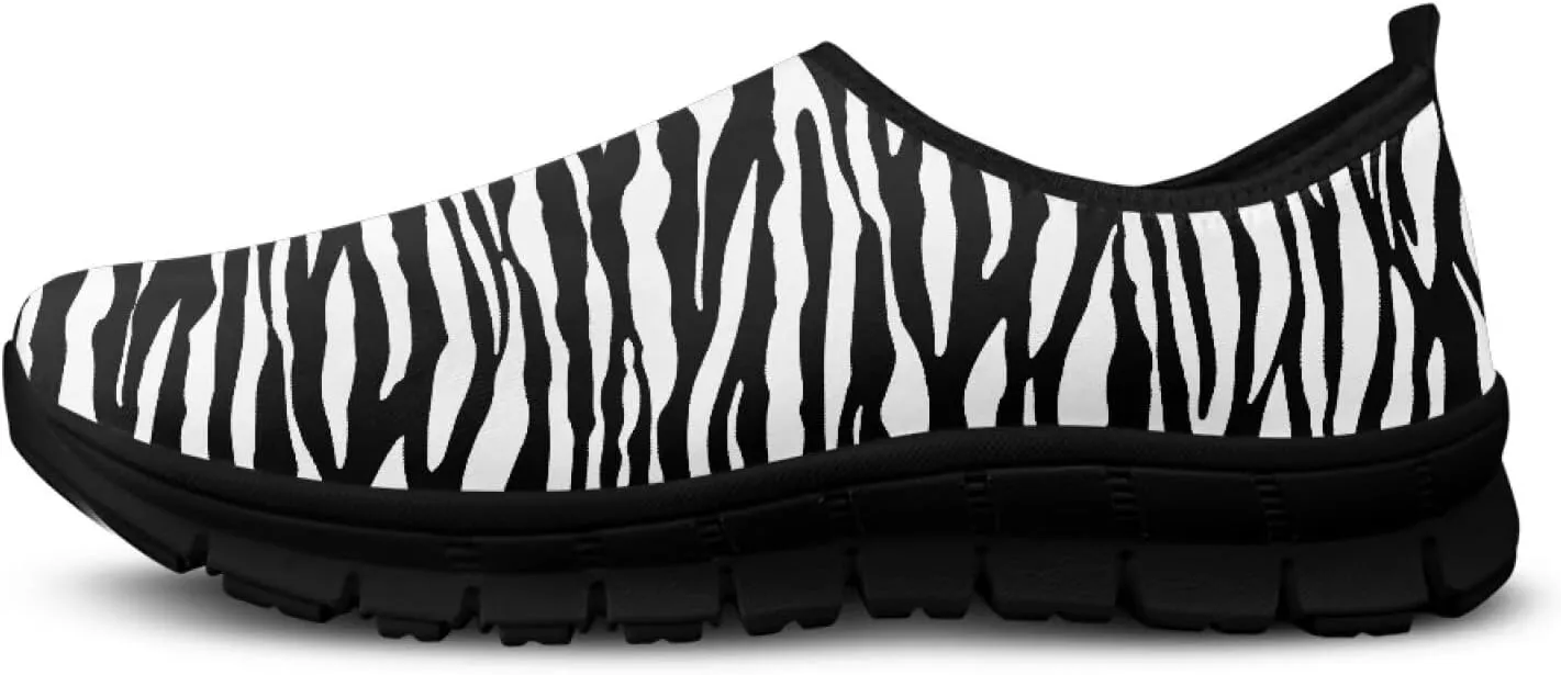 Women's Animal Print Slip On Shoes Low Cut Casual Shoes Comfortable Outdoor Sports Walking Running Flat Sneakers