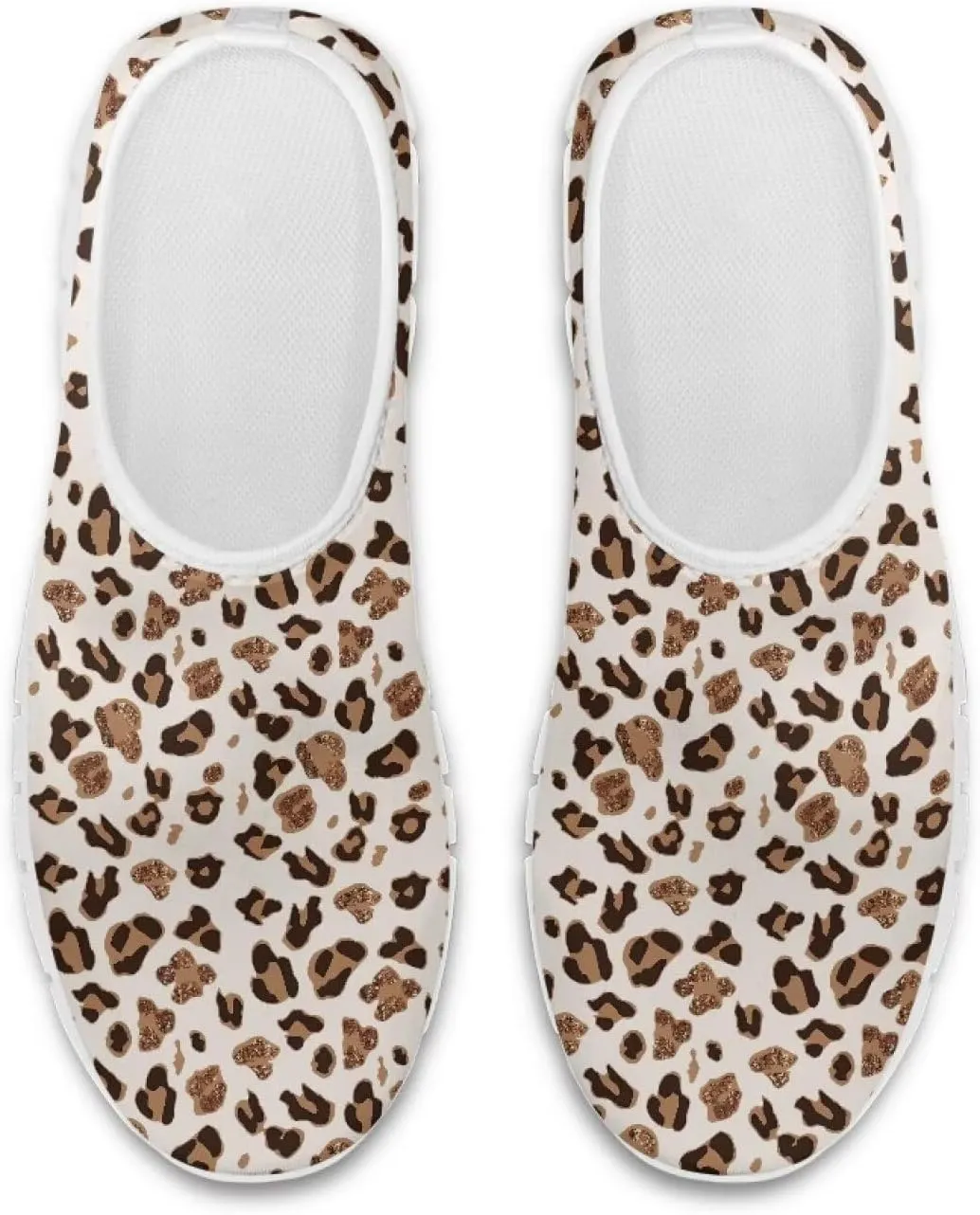 Women's Animal Print Slip On Shoes Low Cut Casual Walking Shoes Comfortable Outdoor Sports Running Flat Sneakers