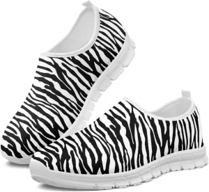 Women's Animal Print Slip On Shoes Low Cut Casual Walking Shoes Comfortable Outdoor Sports Running Flat Sneakers