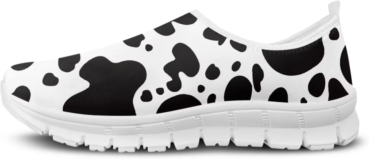 Women's Animal Print Slip On Shoes Low Cut Casual Walking Shoes Comfortable Outdoor Sports Running Flat Sneakers