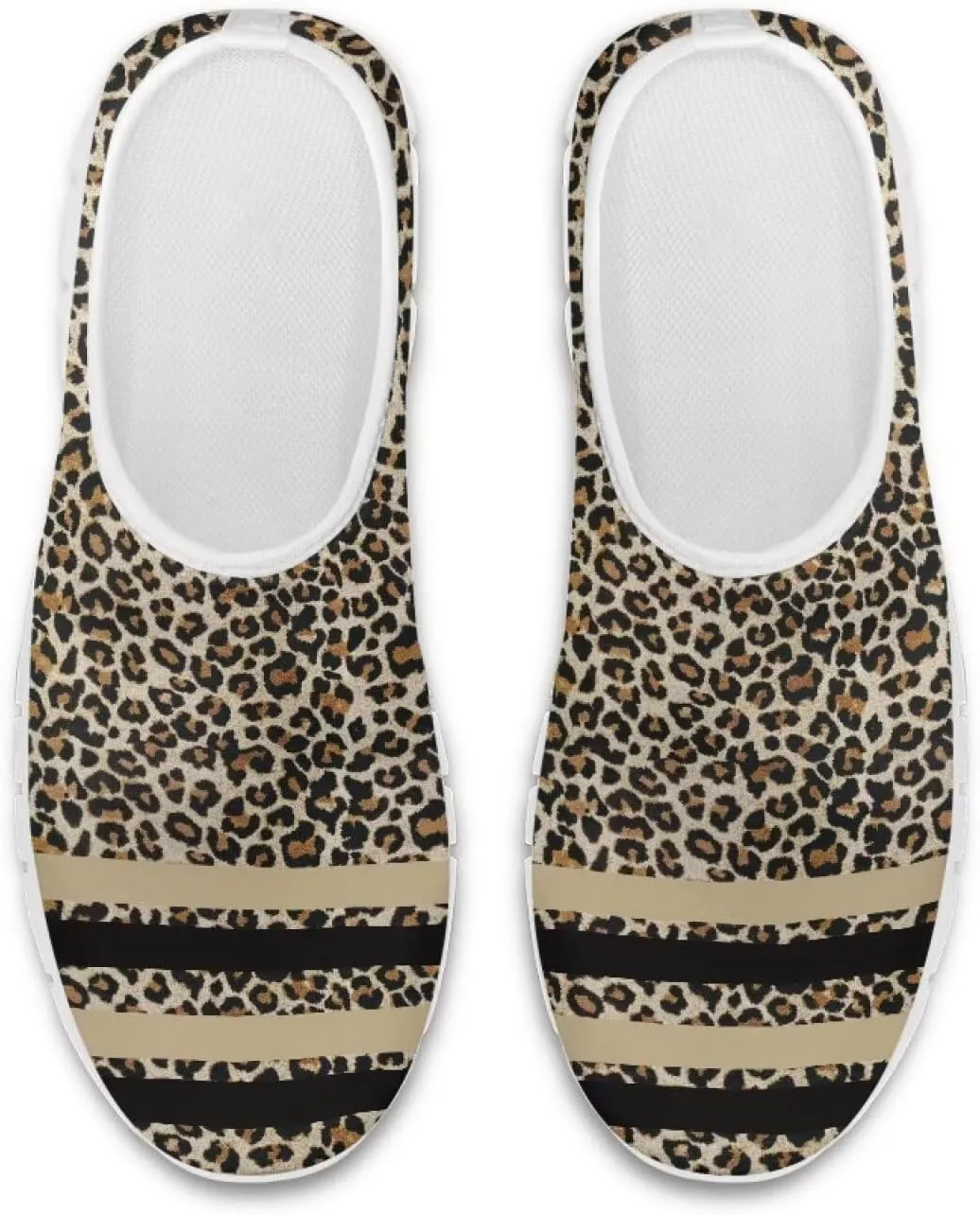 Women's Animal Print Slip On Shoes Low Cut Casual Walking Shoes Comfortable Outdoor Sports Running Flat Sneakers