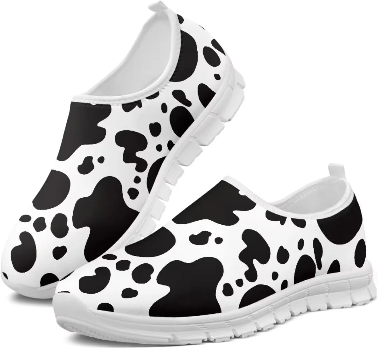 Women's Animal Print Slip On Shoes Low Cut Casual Walking Shoes Comfortable Outdoor Sports Running Flat Sneakers