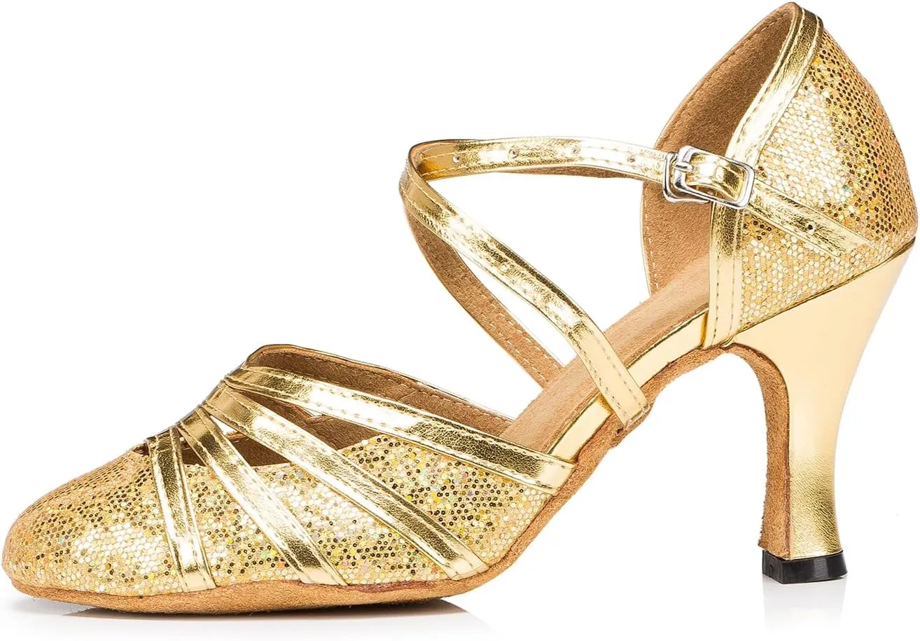 Women's Fashion Ballroom Latin Samba Party Wedding Performance Professional Dance Shoes