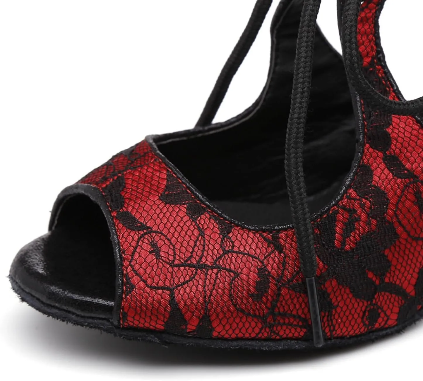 Women's Lace Mesh at Vamp Synthetic Ballroom Morden Tango Party Wedding Practice Professional Dance Shoes