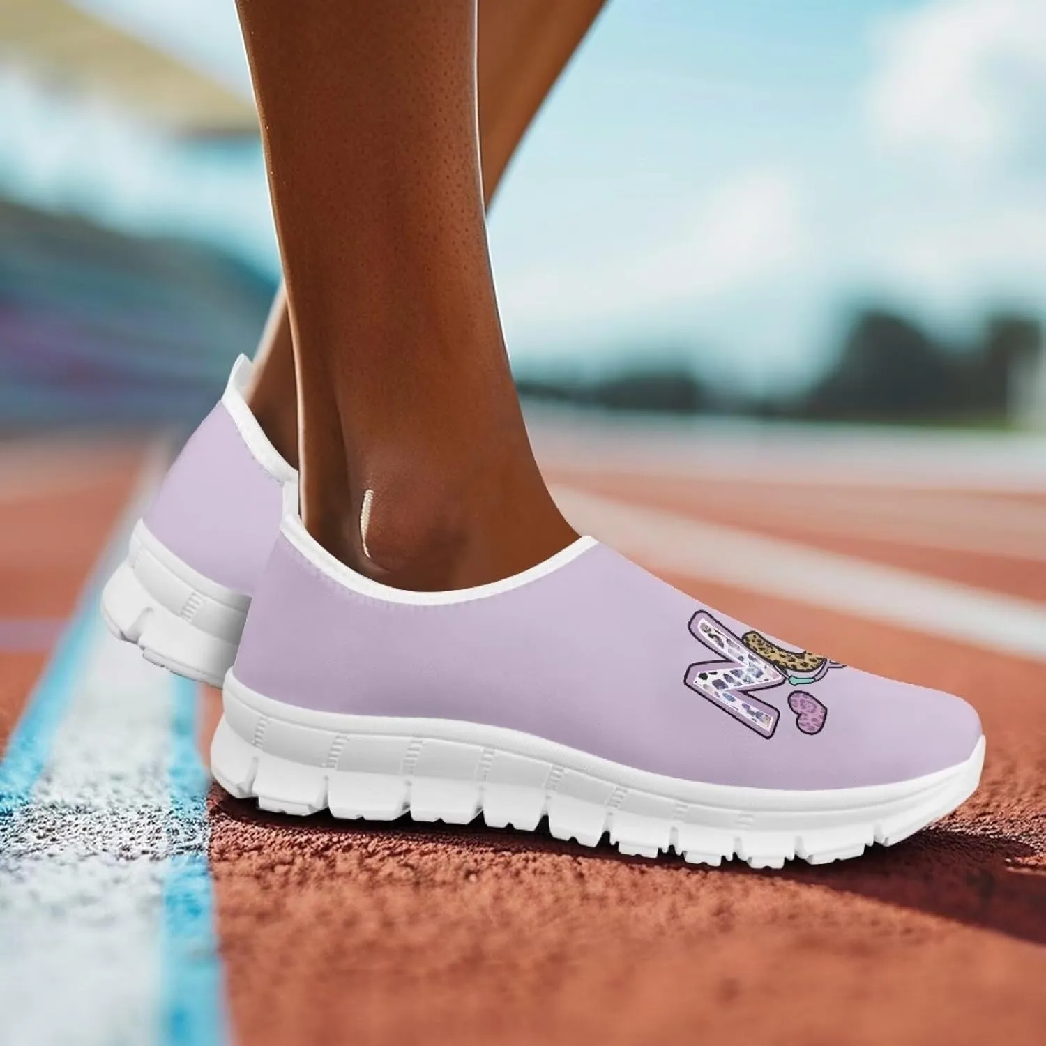 Womens Low Top Slip On Casual Walking Shoe Comfortable Soft-Soled Loafer Lightweight Outdoor Sports Running Sneaker