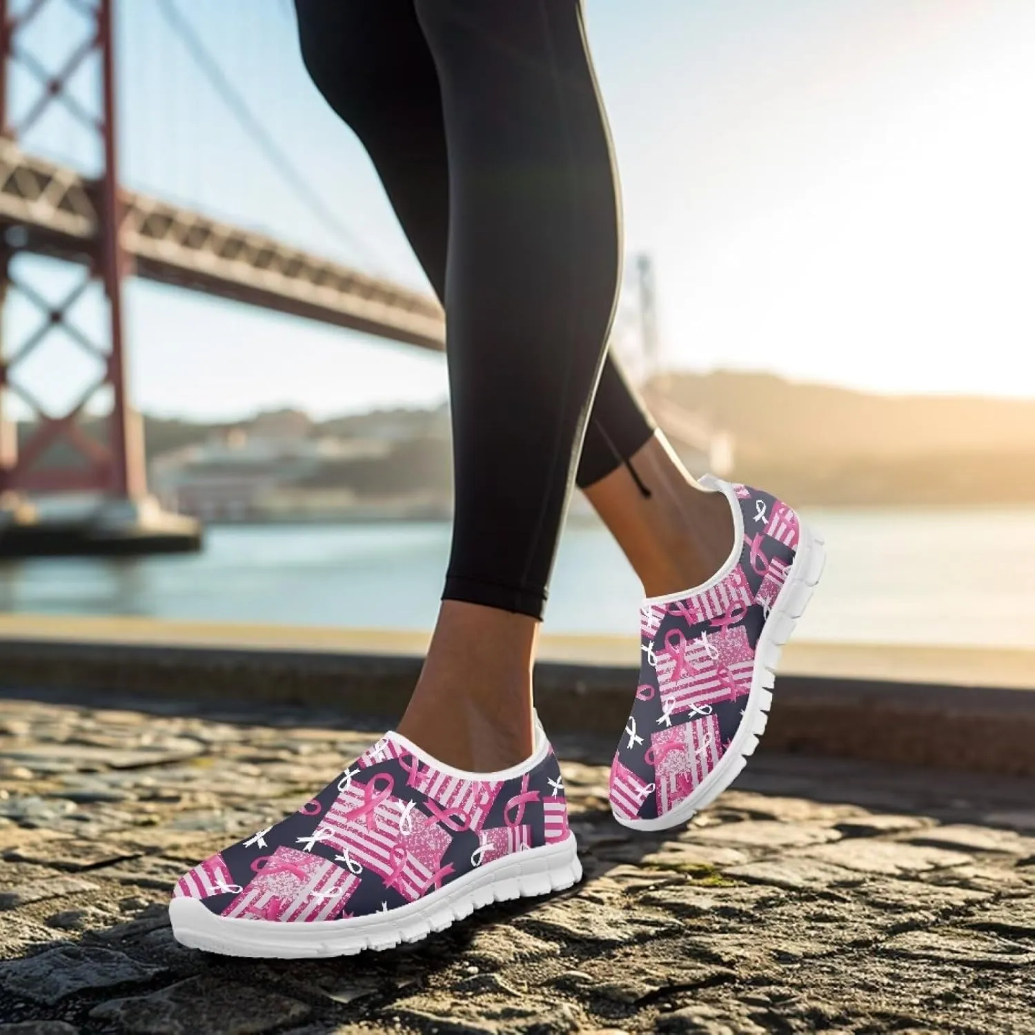 Womens Low Top Slip On Casual Walking Shoe Comfortable Soft-Soled Loafer Lightweight Outdoor Sports Running Sneaker