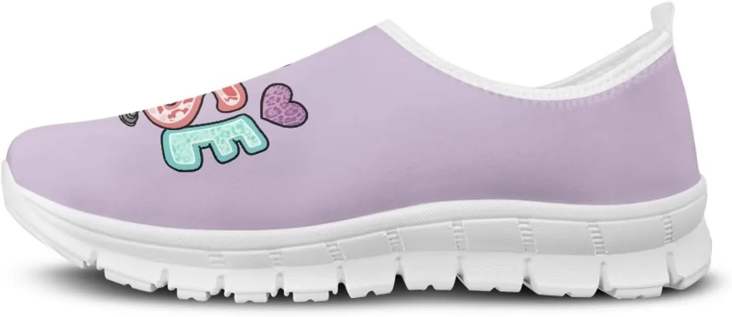Womens Low Top Slip On Casual Walking Shoe Comfortable Soft-Soled Loafer Lightweight Outdoor Sports Running Sneaker