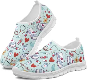 Womens Low Top Slip On Casual Walking Shoe Comfortable Soft-Soled Loafer Lightweight Outdoor Sports Running Sneaker