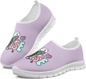 Womens Low Top Slip On Casual Walking Shoe Comfortable Soft-Soled Loafer Lightweight Outdoor Sports Running Sneaker