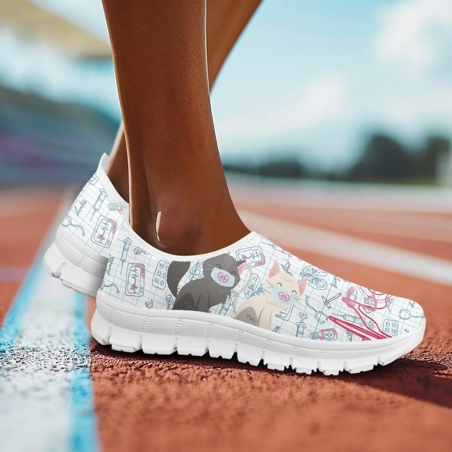 Womens Low Top Slip On Casual Walking Shoe Comfortable Soft-Soled Loafer Lightweight Outdoor Sports Running Sneaker