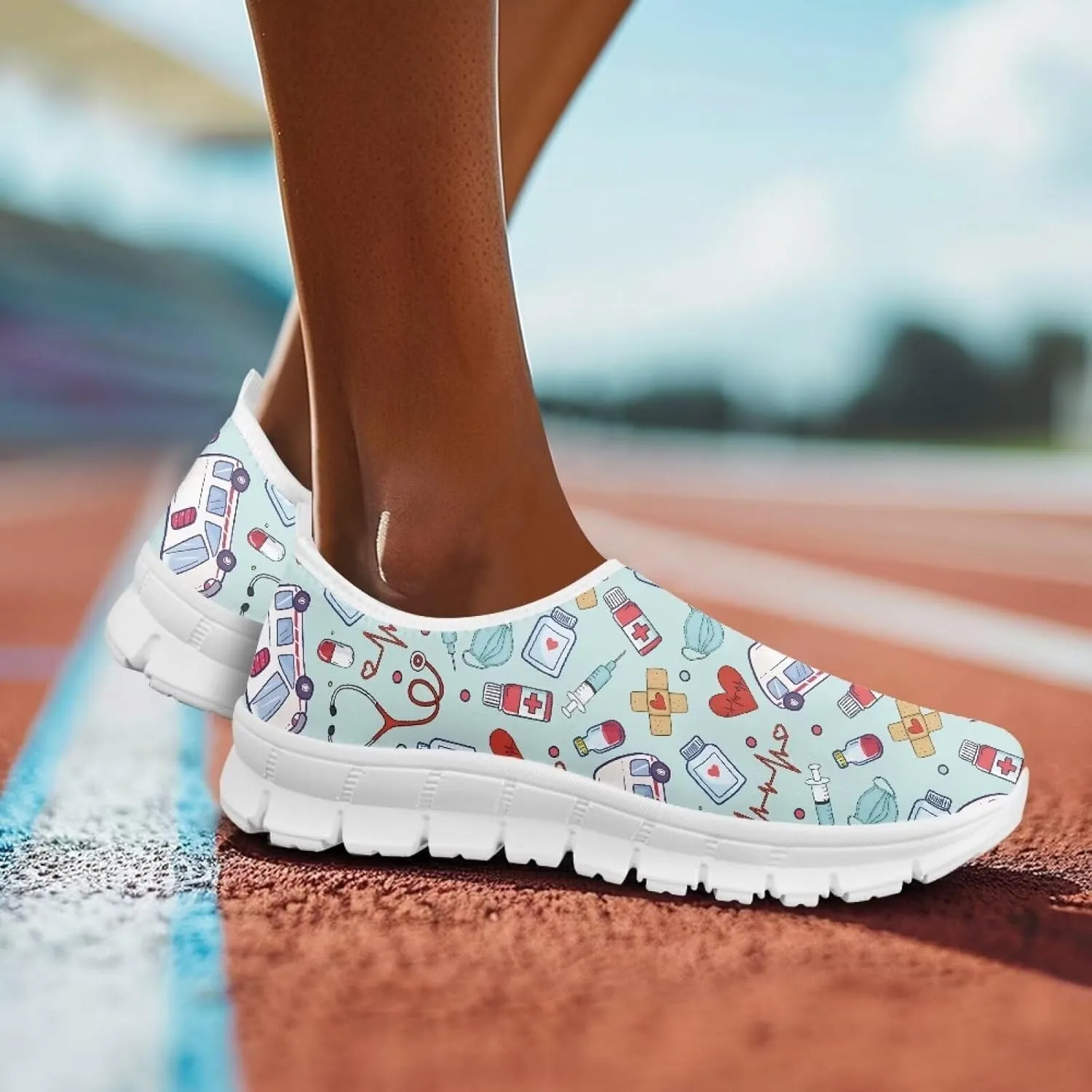 Womens Low Top Slip On Casual Walking Shoe Comfortable Soft-Soled Loafer Lightweight Outdoor Sports Running Sneaker