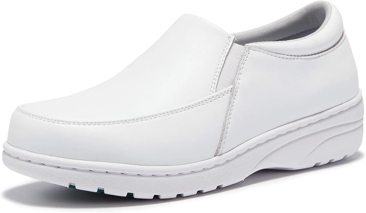 Women's Slip On Extra Wide Width Work Shoes Lightweight Slip Resistant Waterproof Food Service Comfortable Nurse Shoes